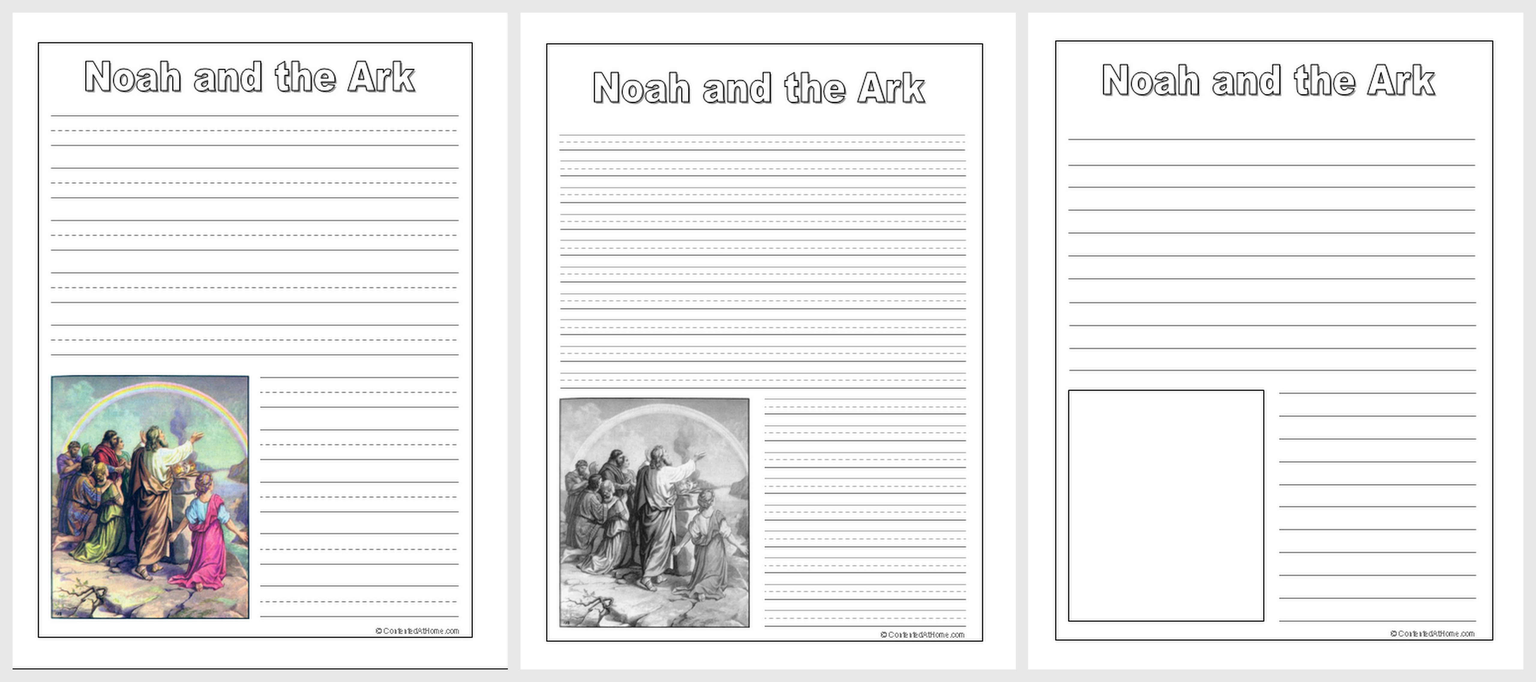 Noah and the Ark Notebooking Pages