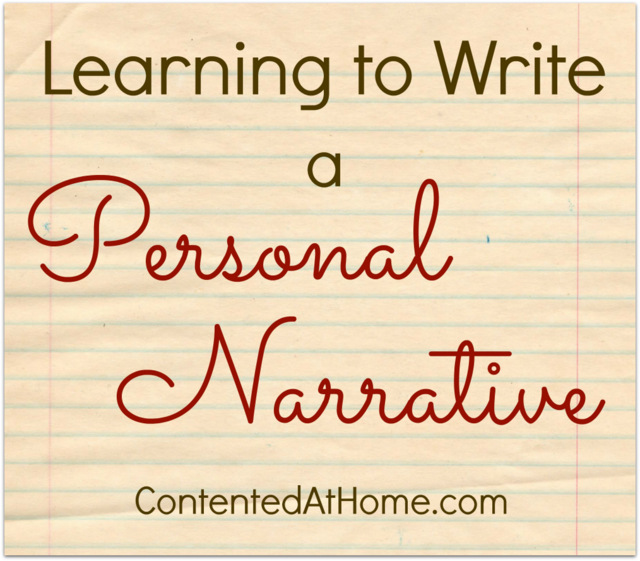 Learning to Write a Personal Narrative