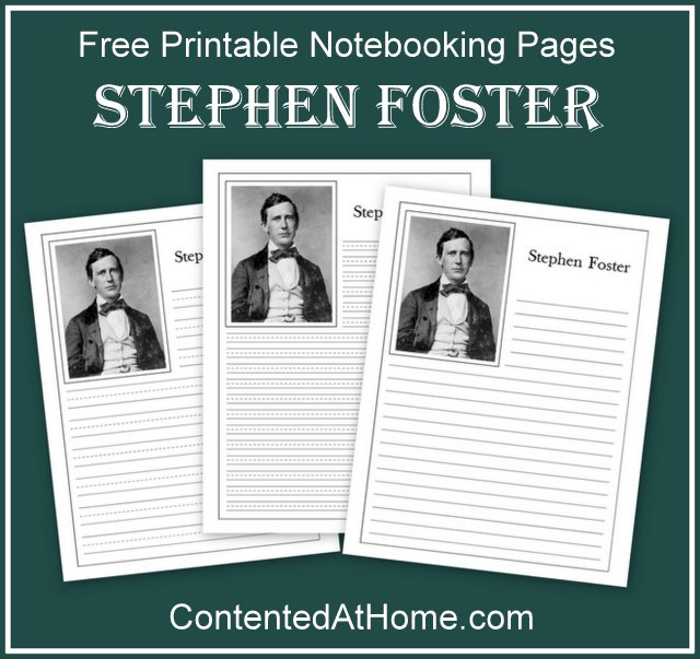 Stephen Foster Notebooking Pages