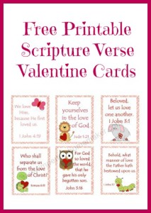 Free Printable Scripture Valentines for Kids