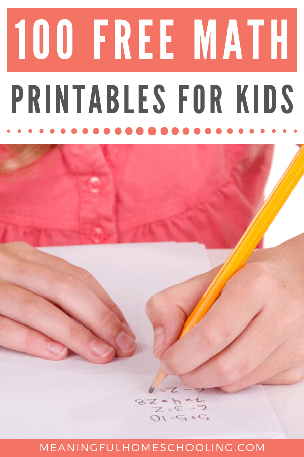 100 Free Math Printables For Pre K To 4th Grade 100 Free Math Printables For Pre K To 4th Grade