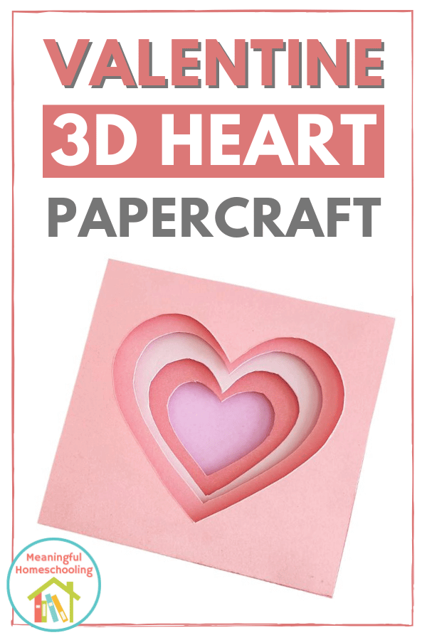 Image of a 3D cutout paper heart in various shades of pink.